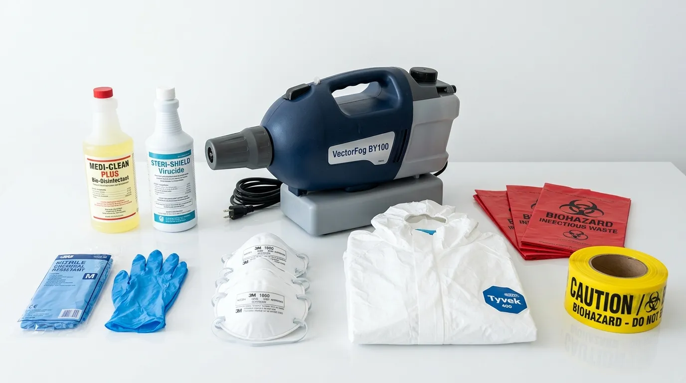 Professional biohazard remediation crew working in South Jordan Heights